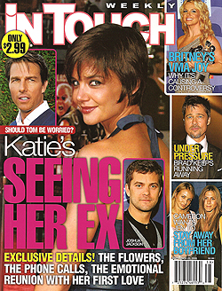 Illustration for article titled This Week In Tabloids: Lindsay Has Baby Plans, Katie Sees Josh, Jen & Brad Do Not Have Dinner